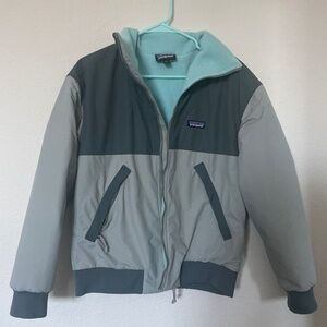 Patagonia Sleet Green Shelled Synchilla Fleece jacket Small